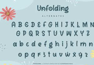 Unfolding - Decorative Display Font