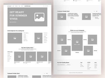 Footwear-E-Commerce Website Wireframe Design preview picture