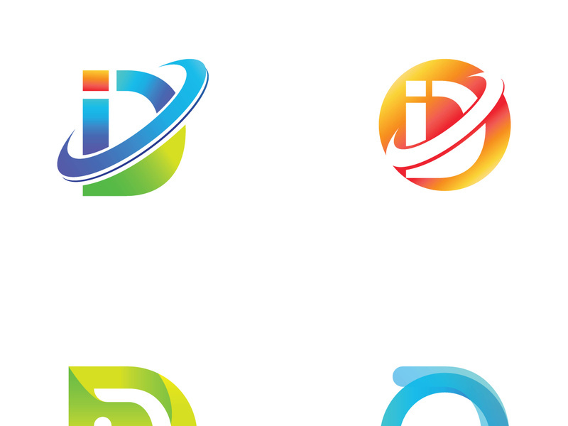 Modern initial letter D initial logo.
