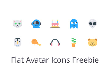 Flat Avatar Icons preview picture