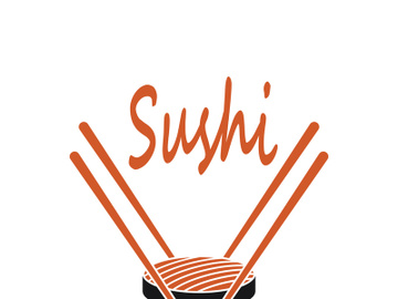 Sushi logo template vector icon for Japanese food illustration design preview picture