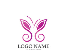 Butterfly logo icon vector design illustration
