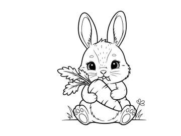Cute baby rabbit with wings vector illustration preview picture