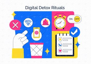 10 Digital Detox Rituals Illustration