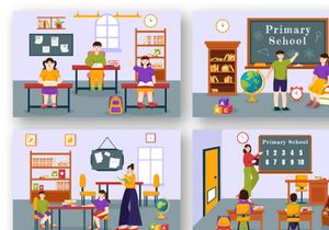 12 Primary School Illustration