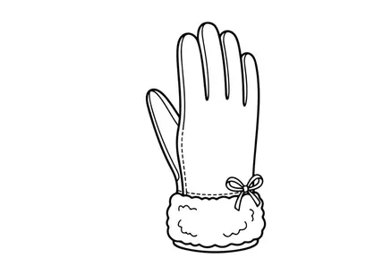 Handmade Christmas glove puppet with white yarn and bow for festive holiday crafts