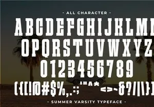 Summer Varsity - Condensed Slab Serif Font