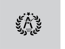 Laurel Wreath Letter A logo in Adobe illustrator