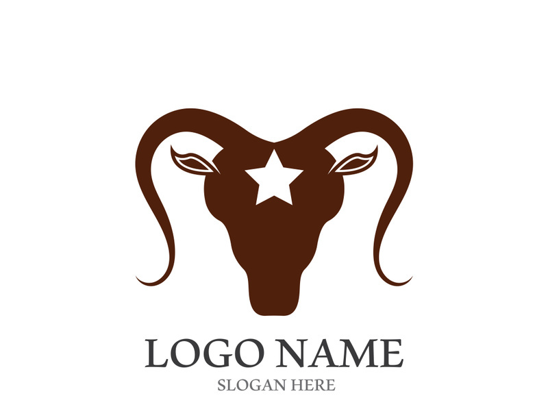 Goat logo template vector icon illustration design