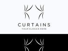 Creative luxury curtain or curtain logo for Theatre, home,hotel and apartment.