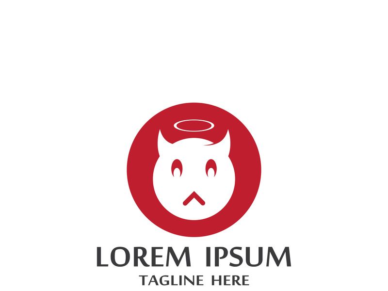 Devil logo design with a modern concept.