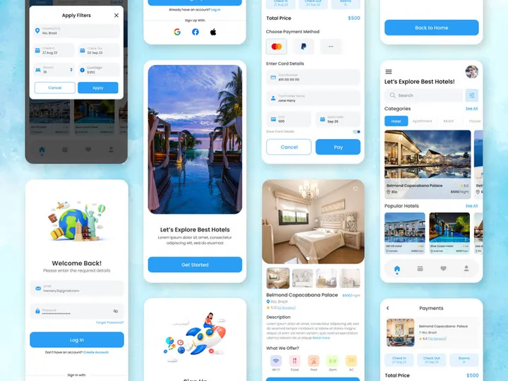 Hotel Booking App Design preview picture