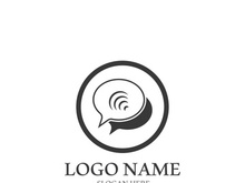 Speech bubble icon logo template vector illustration