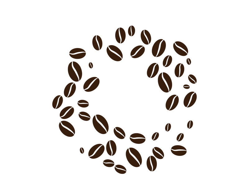 Coffee bean icon illustration