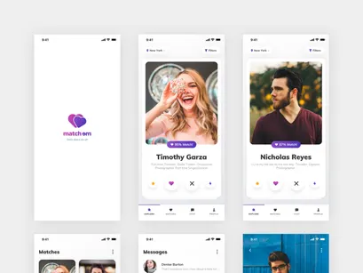 Dating App - Sketch Freebie
