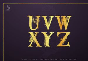 Free Vintage Floral Letters