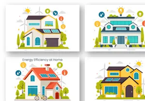 9 Energy Efficiency at Home Illustration