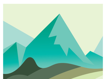 Mountain Nature Landscape design Template Illustration preview picture