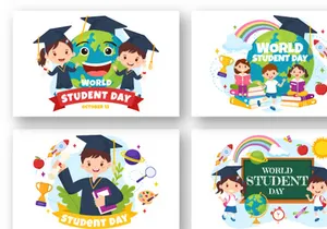 12 World Students Day Illustration