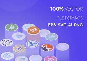 100 Blockchain Assets Icons - Freebies