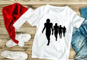 American football players in motion silhouette illustration