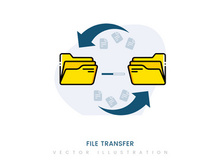 File transfer vector illustration
