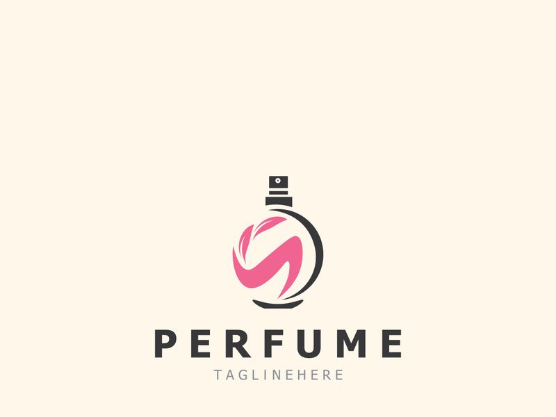 Perfume bottle logo design symbol can be used for business and cosmetic perfume shop template