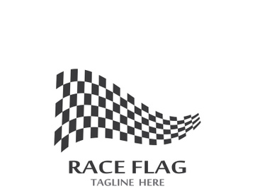 Creative and modern racing flag logo design. preview picture