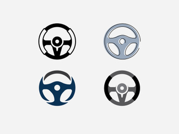 Car steering wheel logo illustration vector preview picture