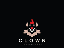 Clown head face logo jester minimalist joker design