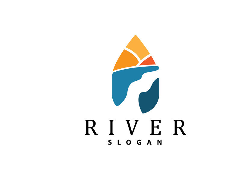 River Logo Design River Creek Vector