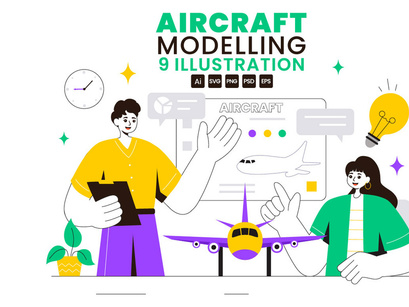 9 Aircraft Modelling and Crafting Illustration