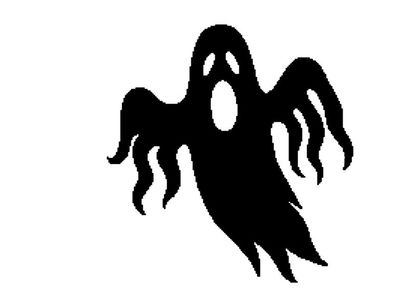 Ilustrasi Hantu Halloween Hitam untuk Dekorasi Seram
