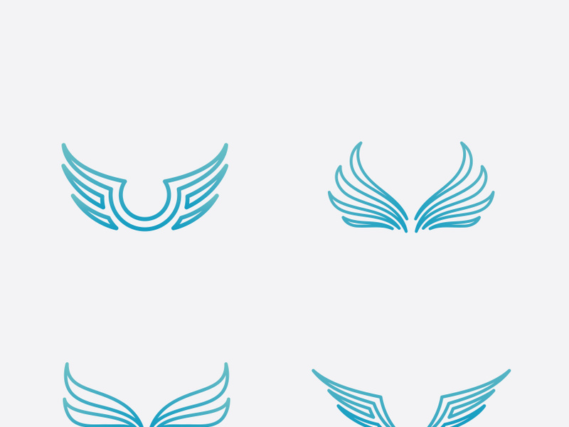 Falcon Wing  Vector Logo Icon Template