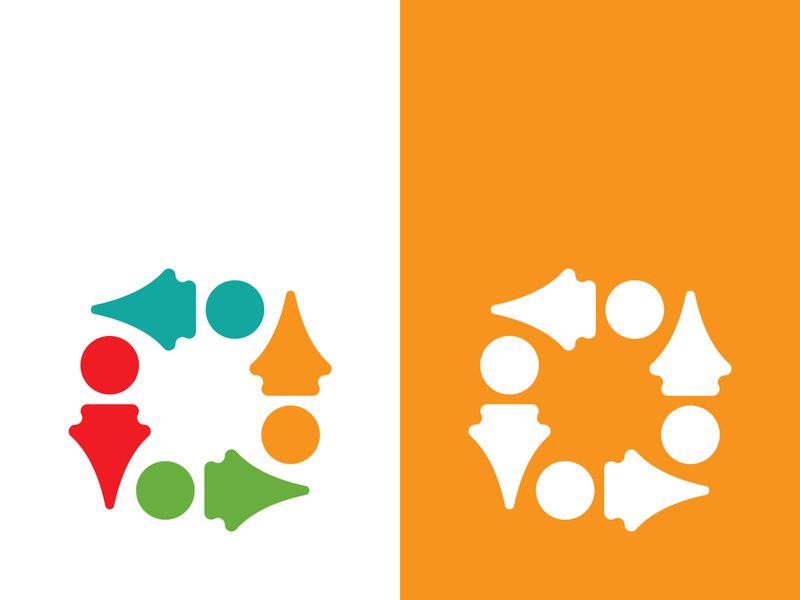 Community, network and social icon design template