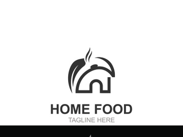 Home Food Creative idea of logo. Home Cooking, home food logotype template preview picture