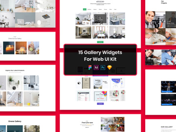 15 Gallery Widgets for Web UI Kit preview picture