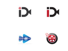 abstract film symbol and images illustration