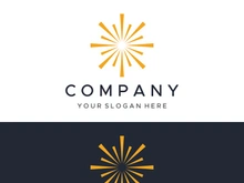 Colorful fireworks splash abstract logo design