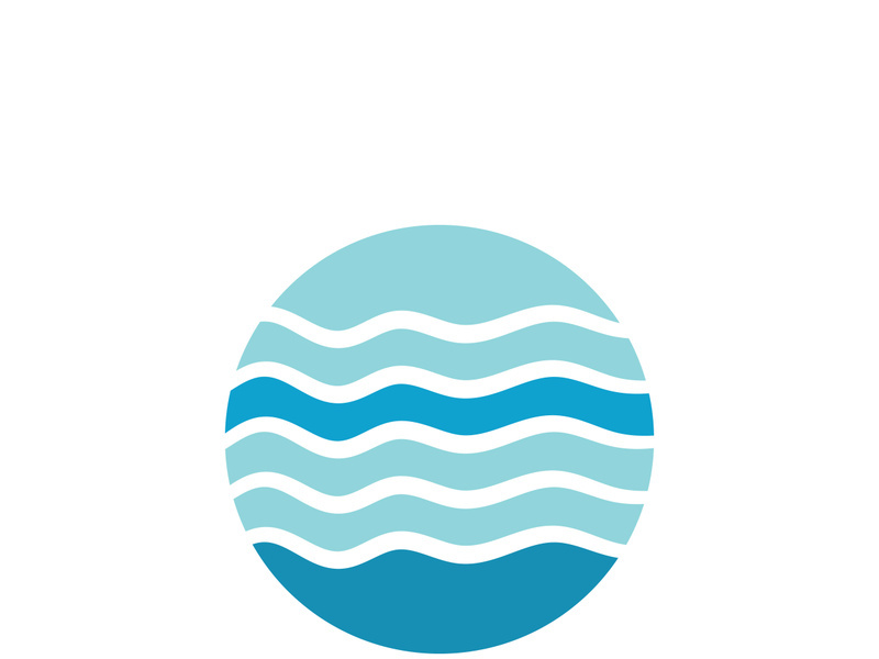 Water wave icon vector illustration design logo
