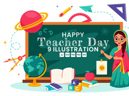 9 Teacher Day in India Illustration preview picture