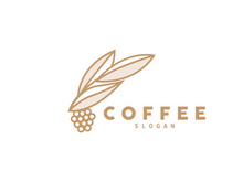 vintage retro design logo coffee bean drink simple concept illustration template
