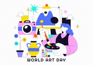10 World Art Day Illustration