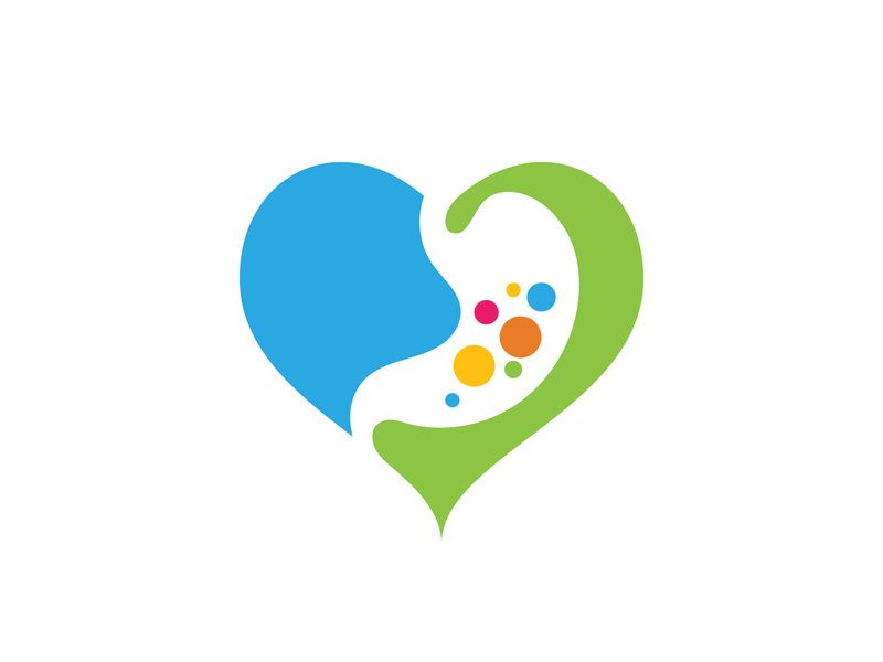 Stomach care icon logo designs illustration