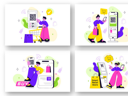 10 Smart Retail Store Illustration