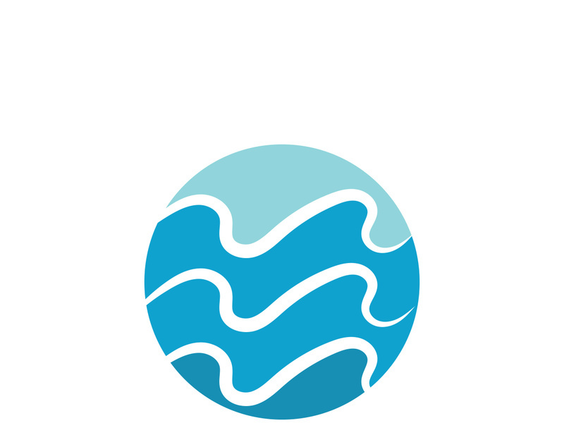 Water wave icon vector illustration design logo