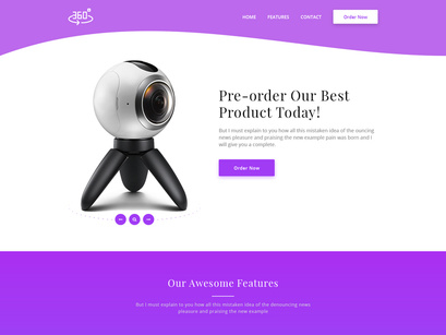 360 Degree Product Landing Page