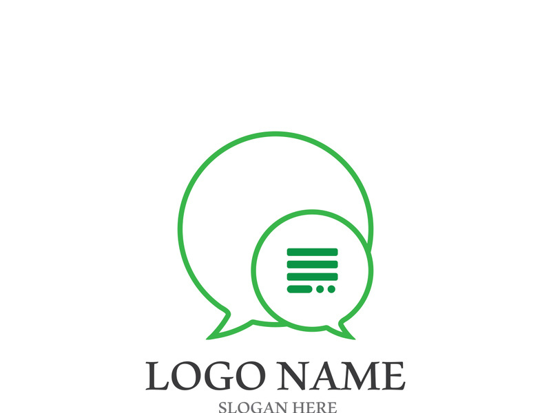 Speech bubble icon Logo template vector illustration