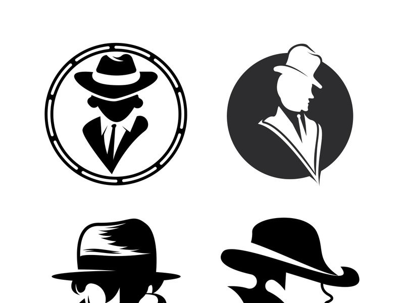 Gentleman icon vector fashion boutique and design symbol template logo