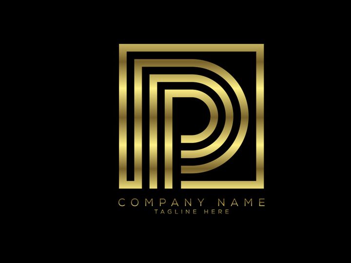 Luxury golden color line letter, Graphic Alphabet Symbol for Corporate Business Identity